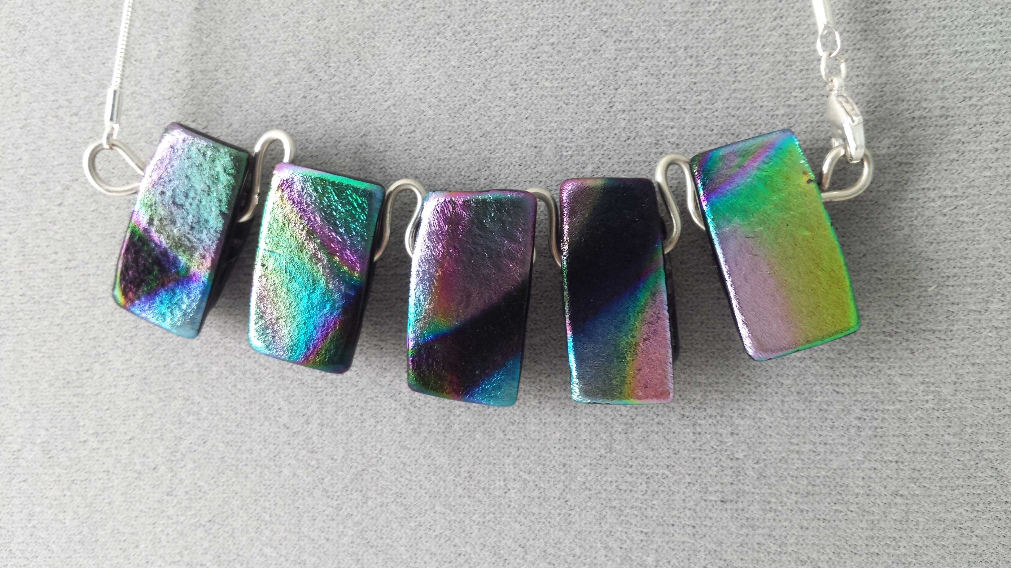 Dichroic Wave Necklace