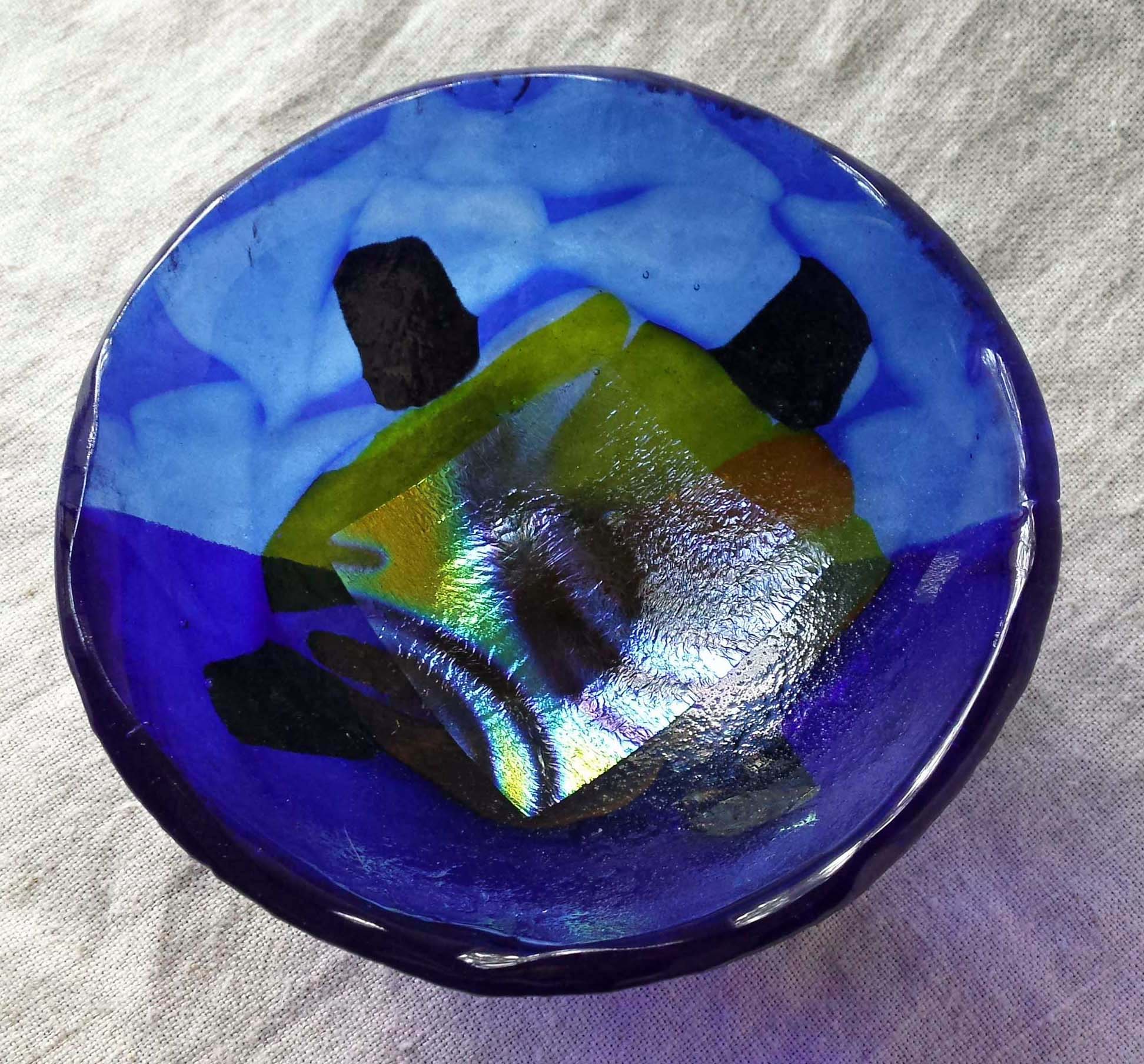 Blue Dichroic Bowl